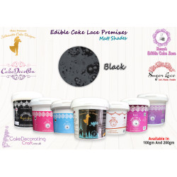 Black Color | Silhouette Cake Design Premixes | Matt Shades | Cake Lace | 200 Grams